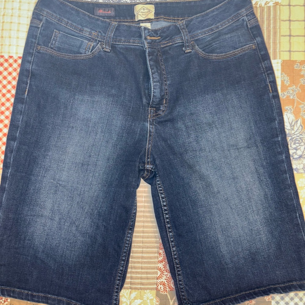 St. John's Bay Blue Jean Shorts Classic Knee-Length